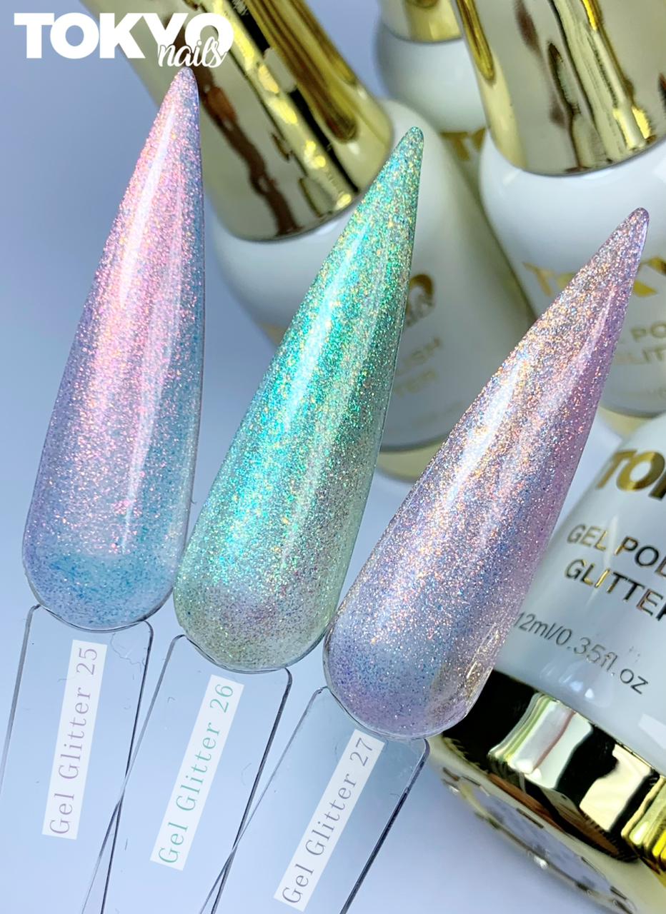 Geles Individuales Polish Glitter Tokyo