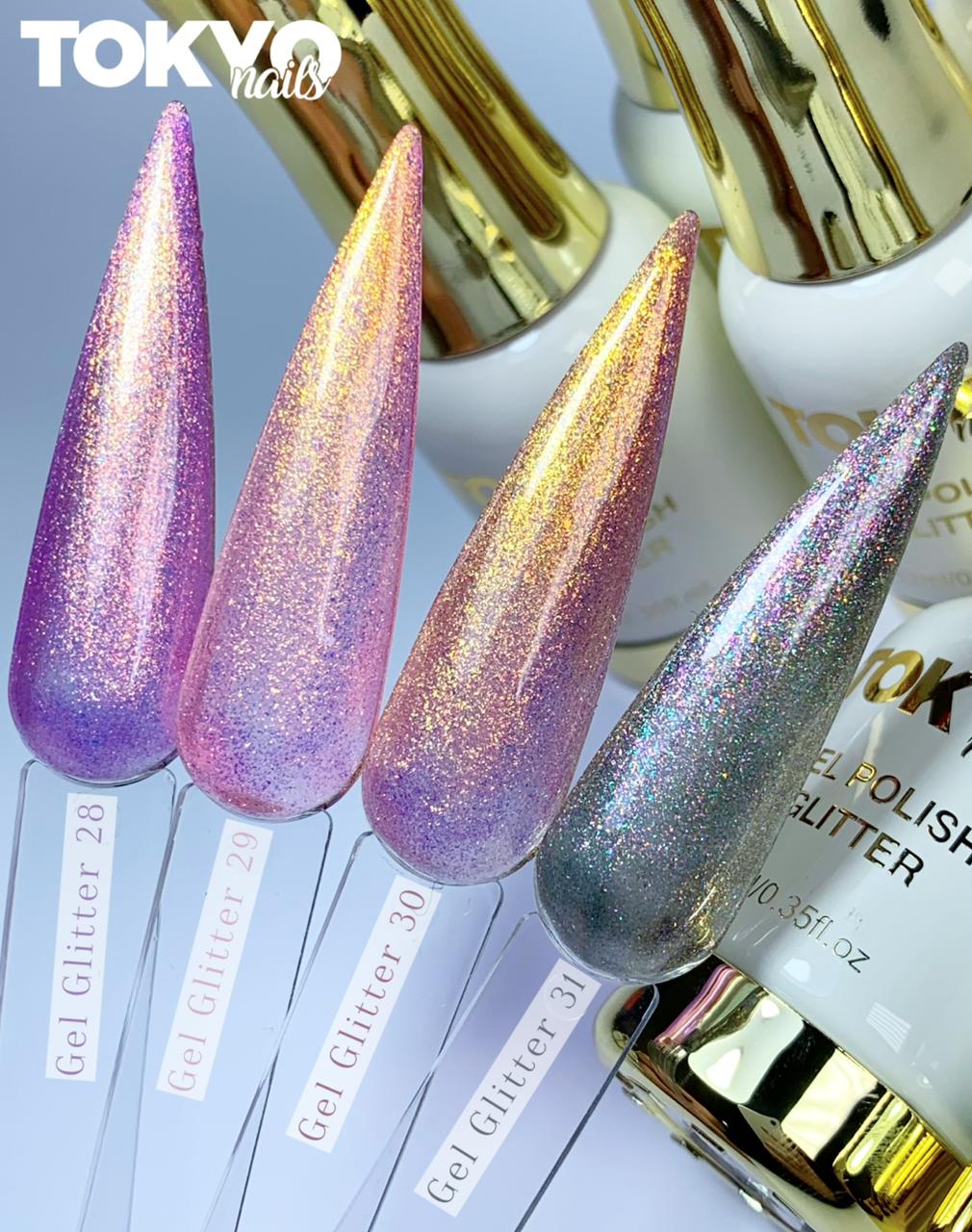 Geles Individuales Polish Glitter Tokyo