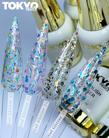 Geles Individuales Polish Glitter Tokyo